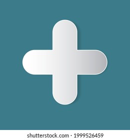 Medizinisches Symbol Symbol oder Plus Symbol für Web. Vektorgrafik