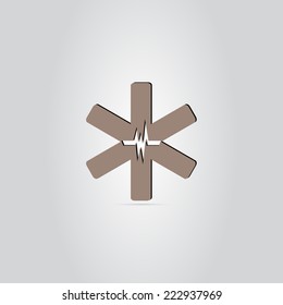 Medical symbol on background. Made in vector