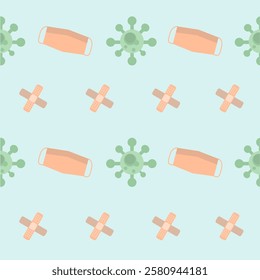  Medical Symbol or pharmacy elements Seamless Pattern.