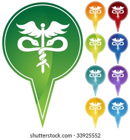 medical symbol pin
