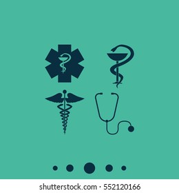 Medical symbol set.
