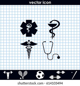 Medical symbol set.