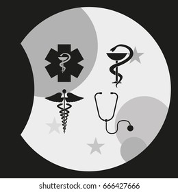 Medical symbol set.