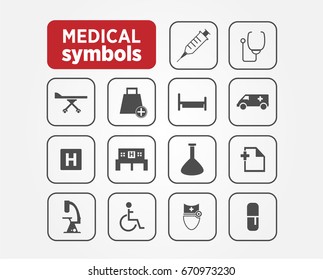 Medical symbol set