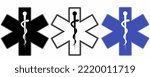 medical symbol set isolated on white background