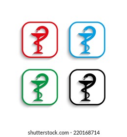 medical symbol with shadow 