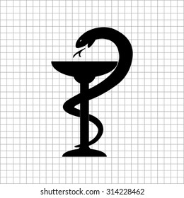 medical symbol with shadow 
