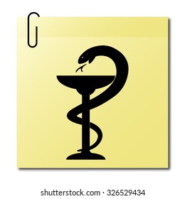 medical symbol with shadow 