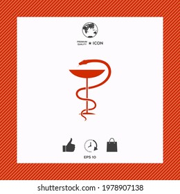 Medical symbol medical snake and cup, elements for your design