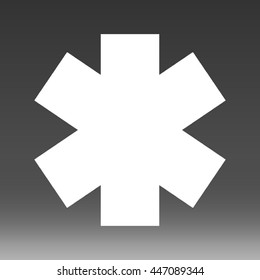 Medical Symbol Star Of Life Vector Icon Illustration