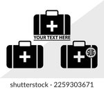 Medical Symbol SVG Monogram Vector Illustration Silhouette