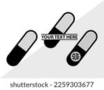 Medical Symbol SVG Monogram Vector Illustration Silhouette