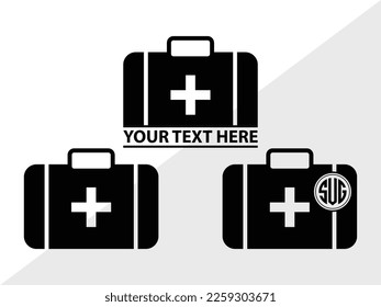 Medical Symbol SVG Monogram Vector Illustration Silhouette