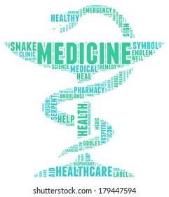 medical symbol tag cloud vector illustration