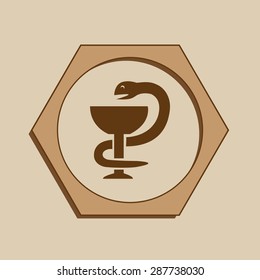 Medical symbol vector icon 