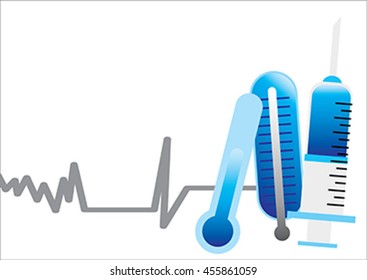 Medical symbols and tools vector