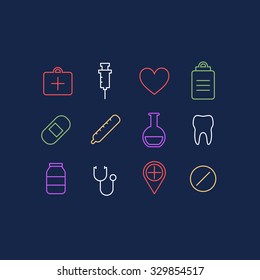 Medical symbols. Vector illustration