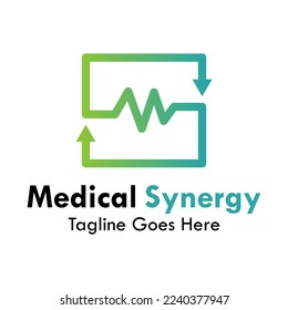 Medical synergy logo template illustration