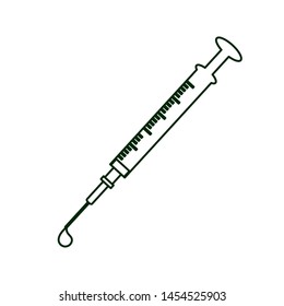 medical syringe drugs isolated icon