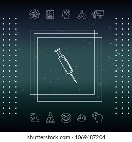 Medical syringe icon