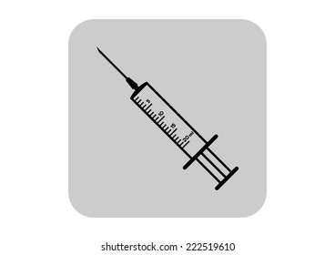 Medical syringe icon 