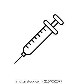 Medical syringe icon for apps and web sites