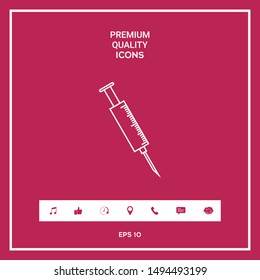 Medical syringe icon. Graphic elements for your design
