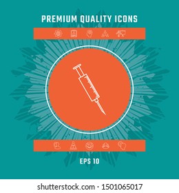Medical syringe icon. Graphic elements for your design
