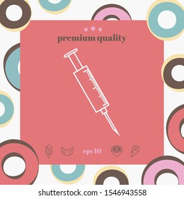 Medical syringe icon. Graphic elements for your design