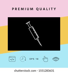 Medical syringe icon. Graphic elements for your design