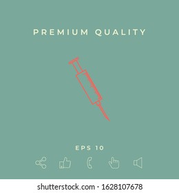 Medical syringe icon. Graphic elements for your design