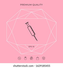 Medical syringe icon. Graphic elements for your design
