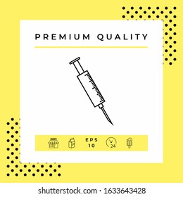 Medical syringe icon. Graphic elements for your design