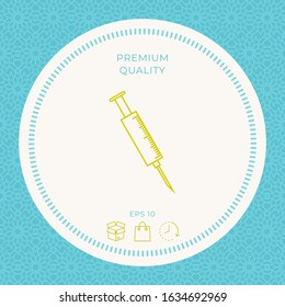 Medical syringe icon. Graphic elements for your design