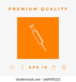 Medical syringe icon. Graphic elements for your design