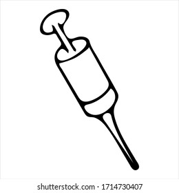 Medical Syringe Icon. Universal Interface Element.