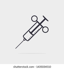 Medical Syringe Icon Vector Illustration