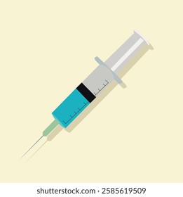 Medical syringe icon.Injection syringe vaccine medical