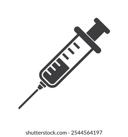 medical syringe illustration flat design