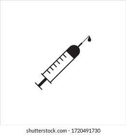Medical syringe injection icon design graphics vector