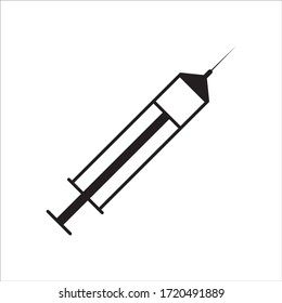 Medical syringe injection icon design graphics vector