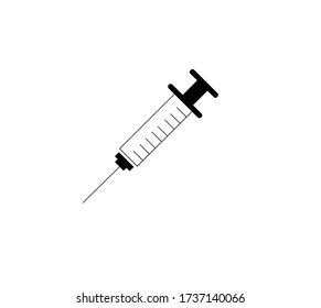 Medical syringe injection icon vector eps 10