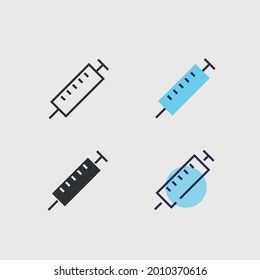 Medizinspritzen-Injektor-Vektorsymbol