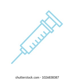 Medical syringe isolated