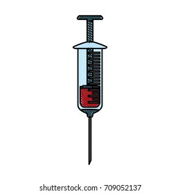 Medical syringe isolated