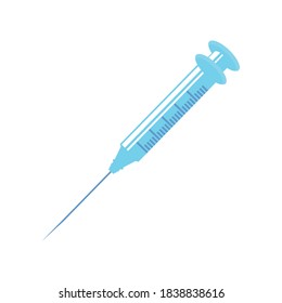 medical syringe medicine treatment equipment vector illustration isolated detailed icon