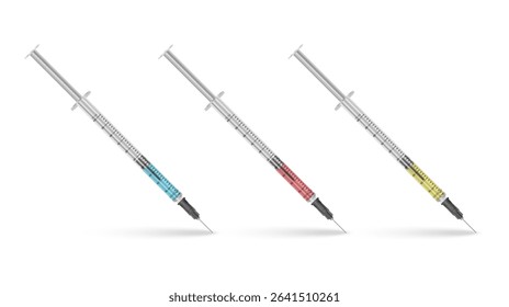 Medical Syringe and Needle for Healthcare and Vaccination