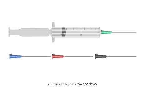 Medical Syringe and Needle for Healthcare and Vaccination