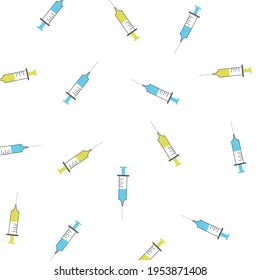 Medical syringe pattern seamless for any design illustration