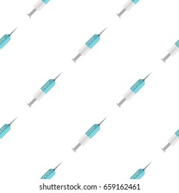 Medical syringe pattern seamless for any design vector illustration